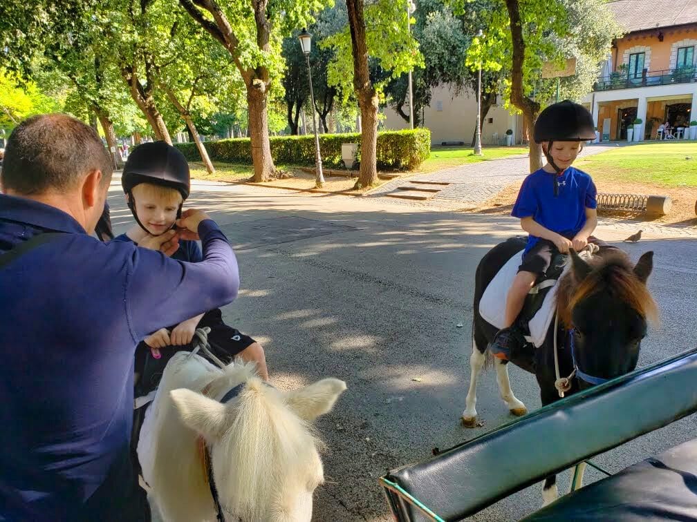 My boys on a horseback ride