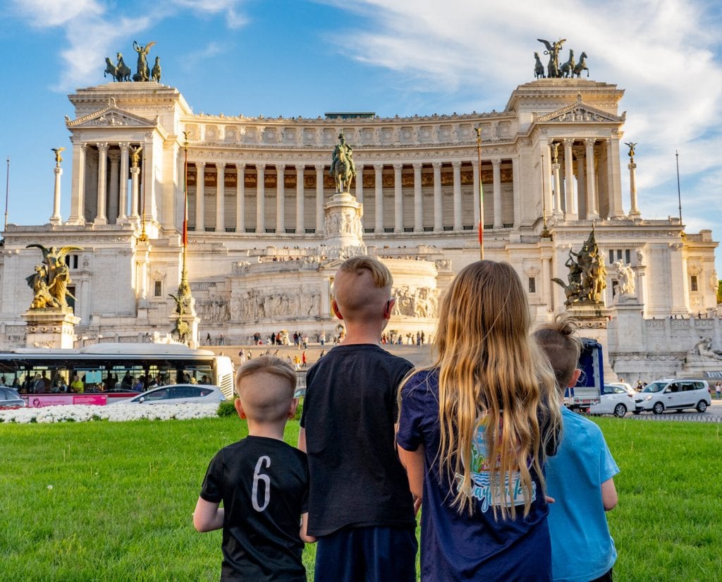 My kids in Rome