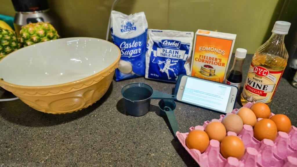 The Pavlova ingredients 