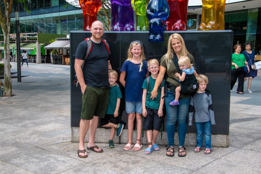 Family photo in Singapore 