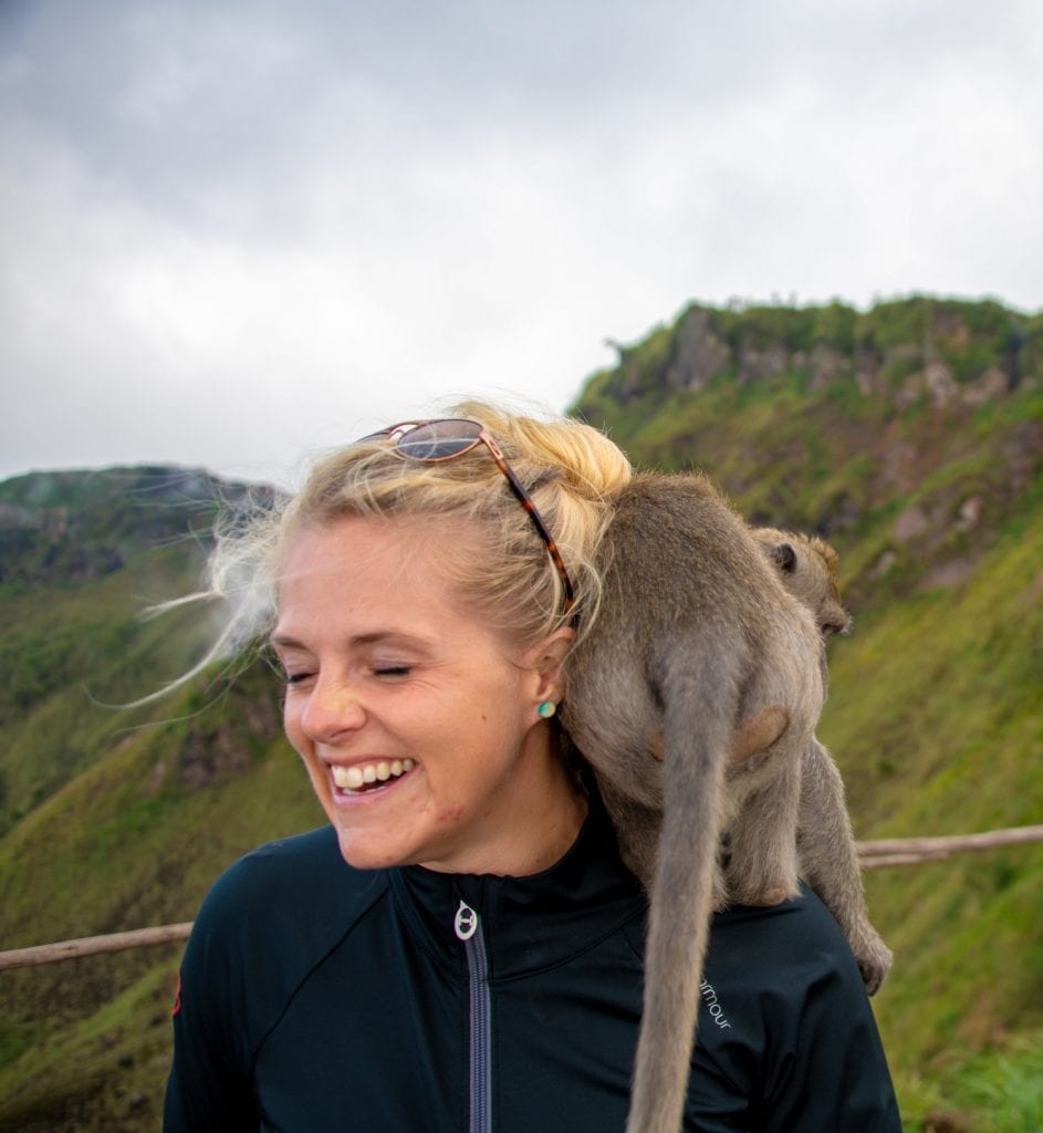 bali vacation- a monkey sitting on my shoulder!