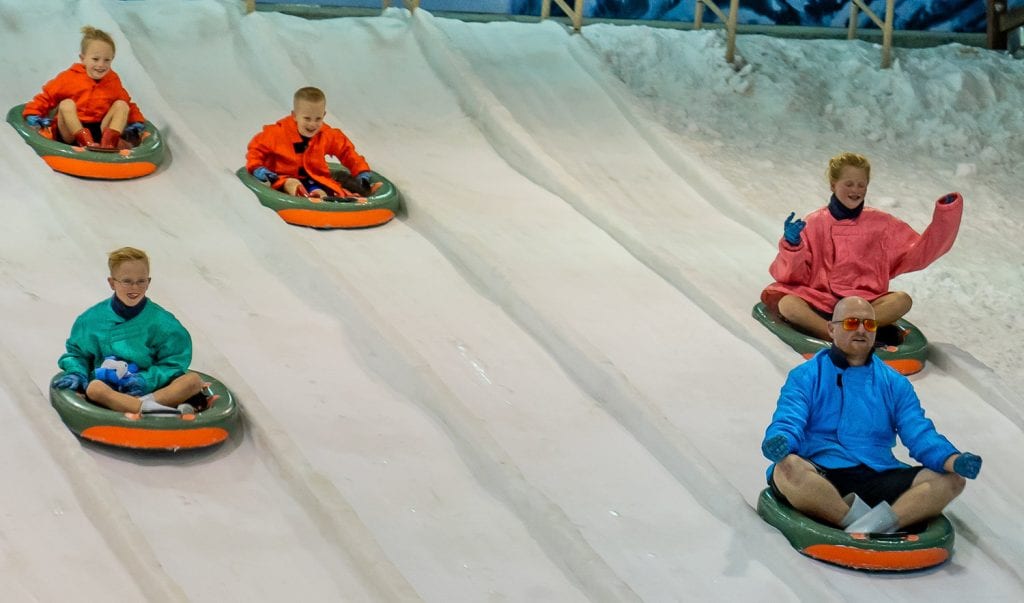 bangkok with kids- a tube slide at dream world