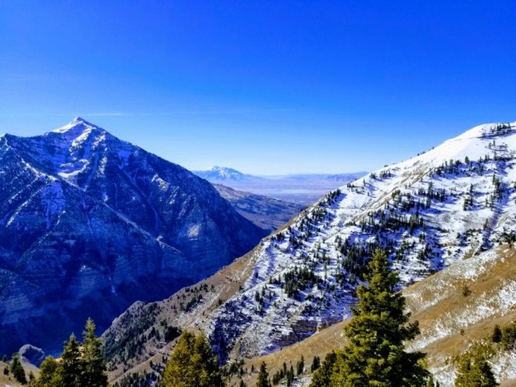 The view from Briar Head Ski resort of the nearby summits