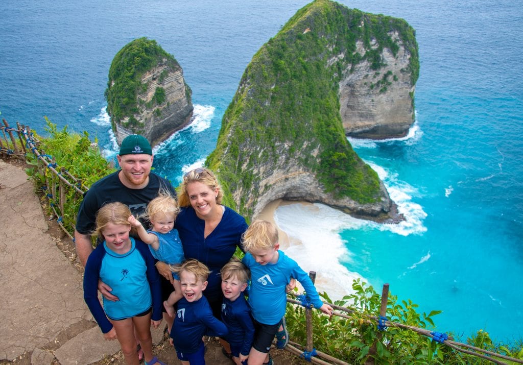 Ocean views in Bali with our kids