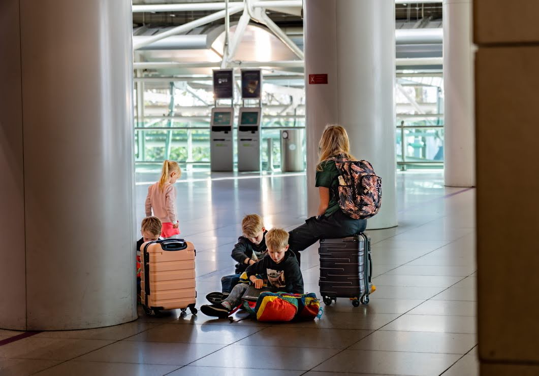 Sitting in the airport waiting