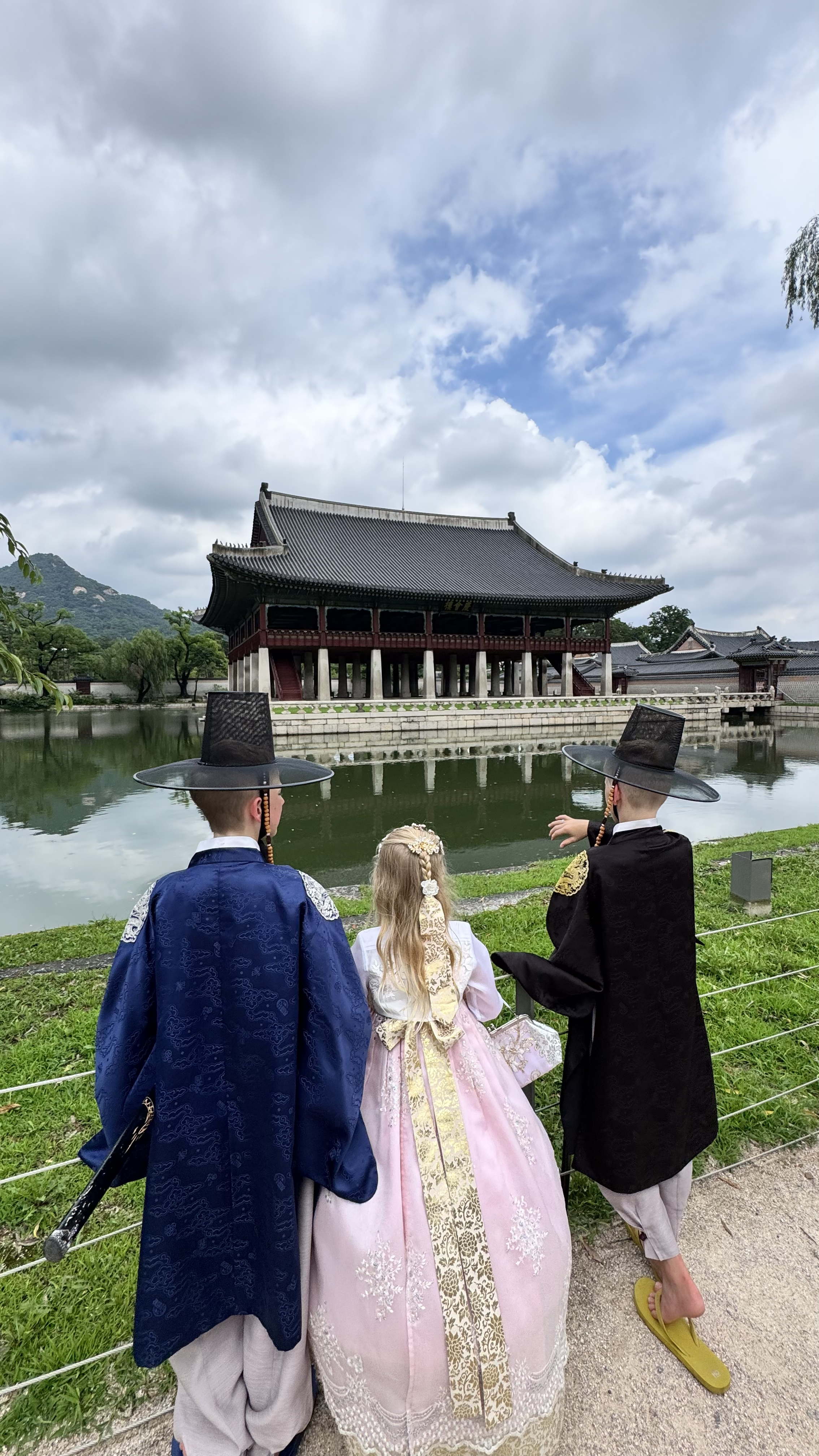 Our kids were able to dress up when we visited the Gyeongbokgung Palace in Seoul.
