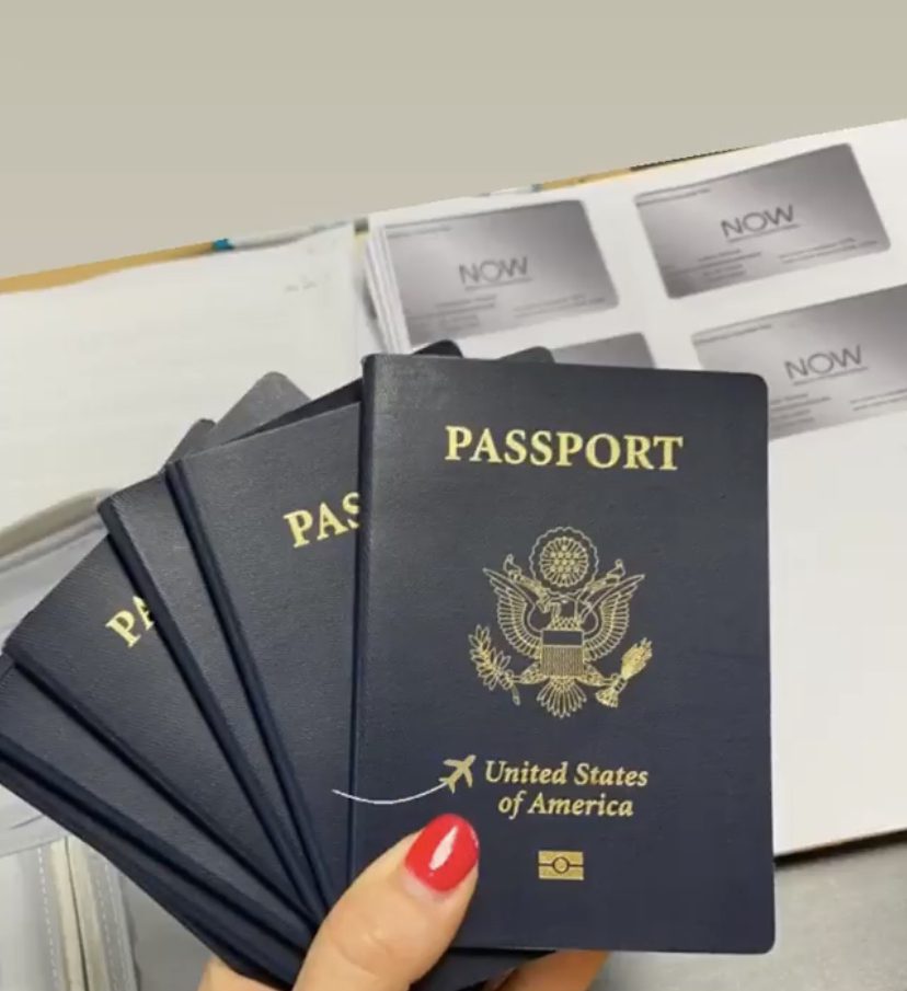 Passports in hand and the world waiting to be explored.