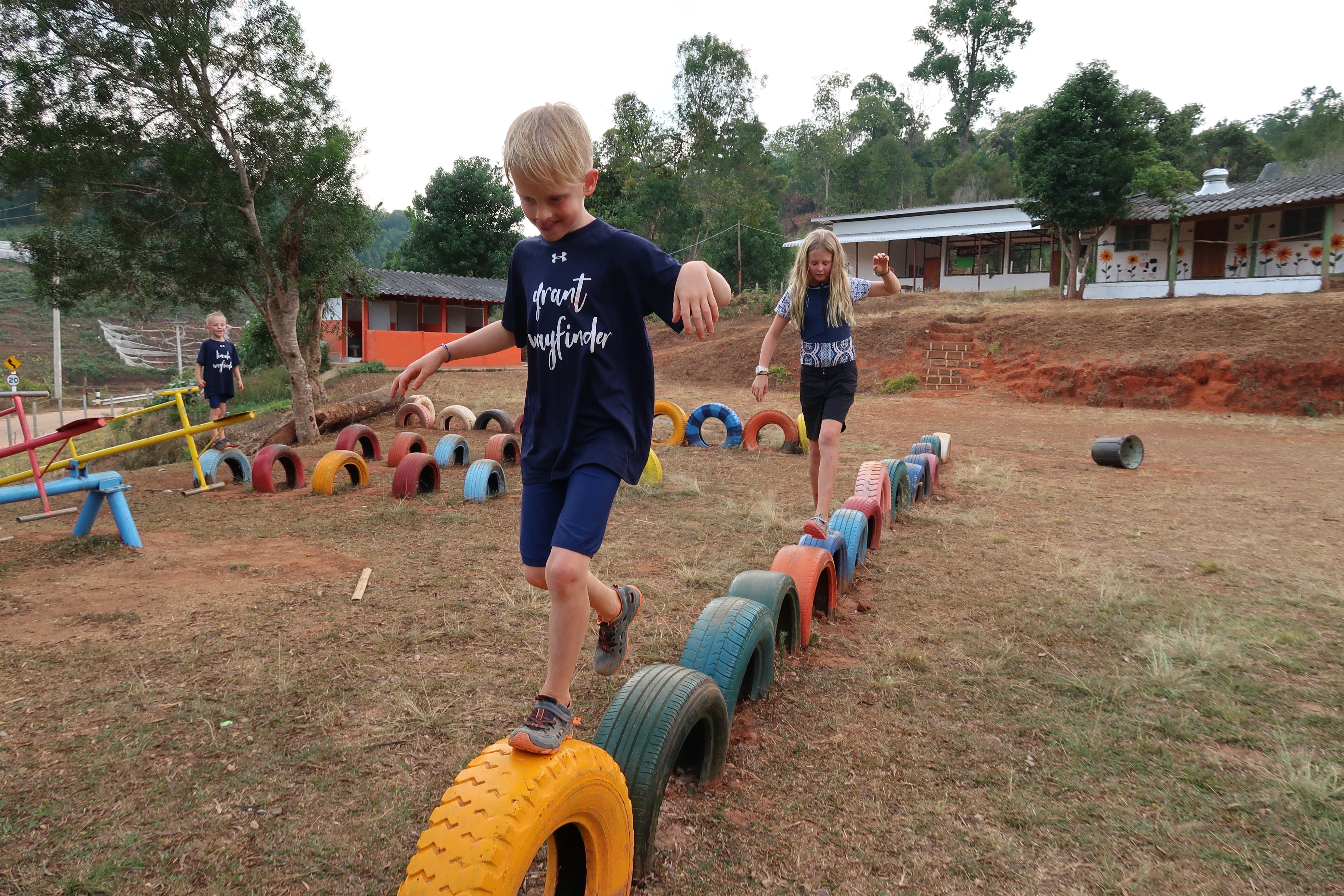 Who needs fancy toys when a simple tire brings endless fun?