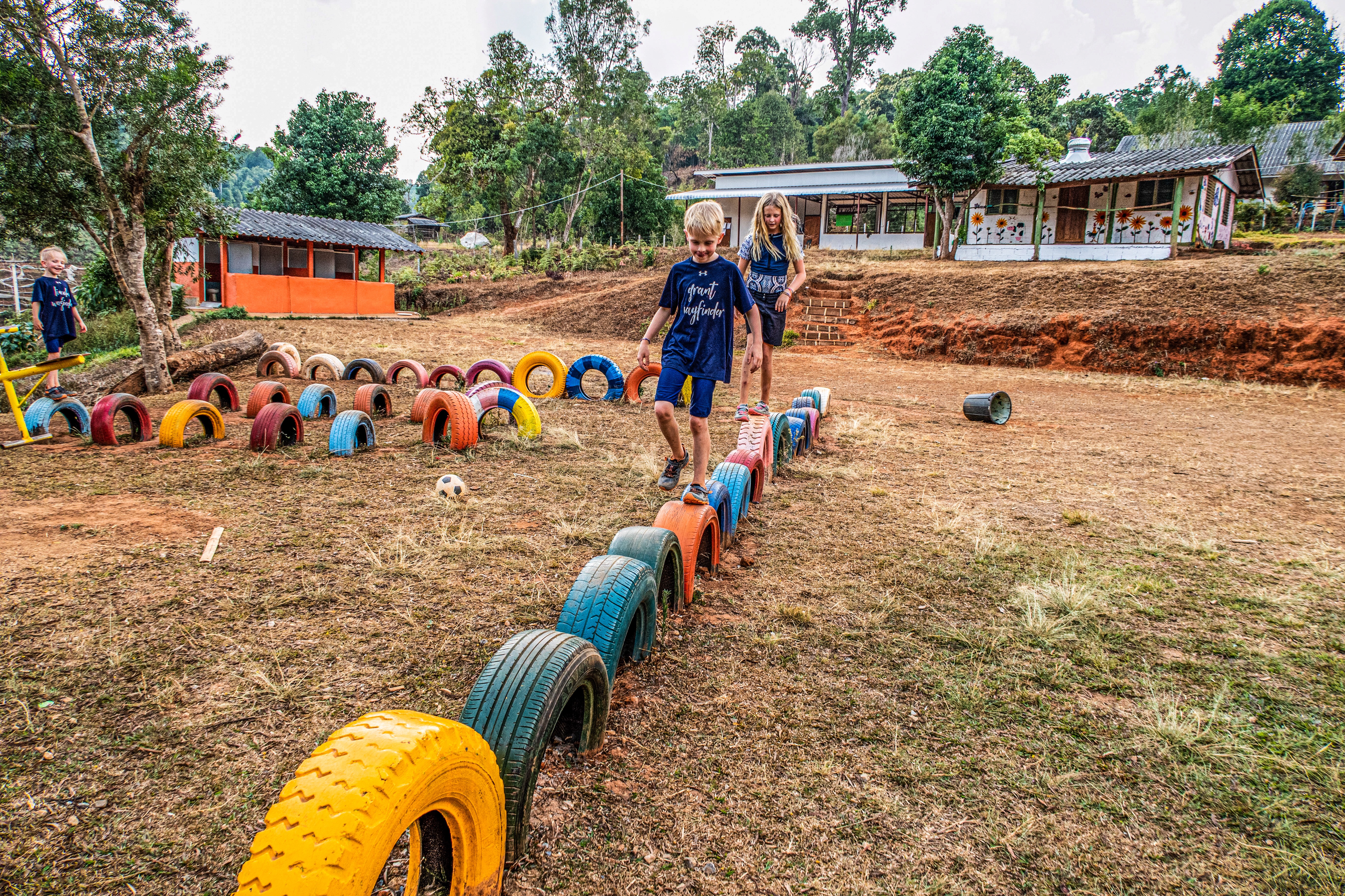 playing kids in Thailand