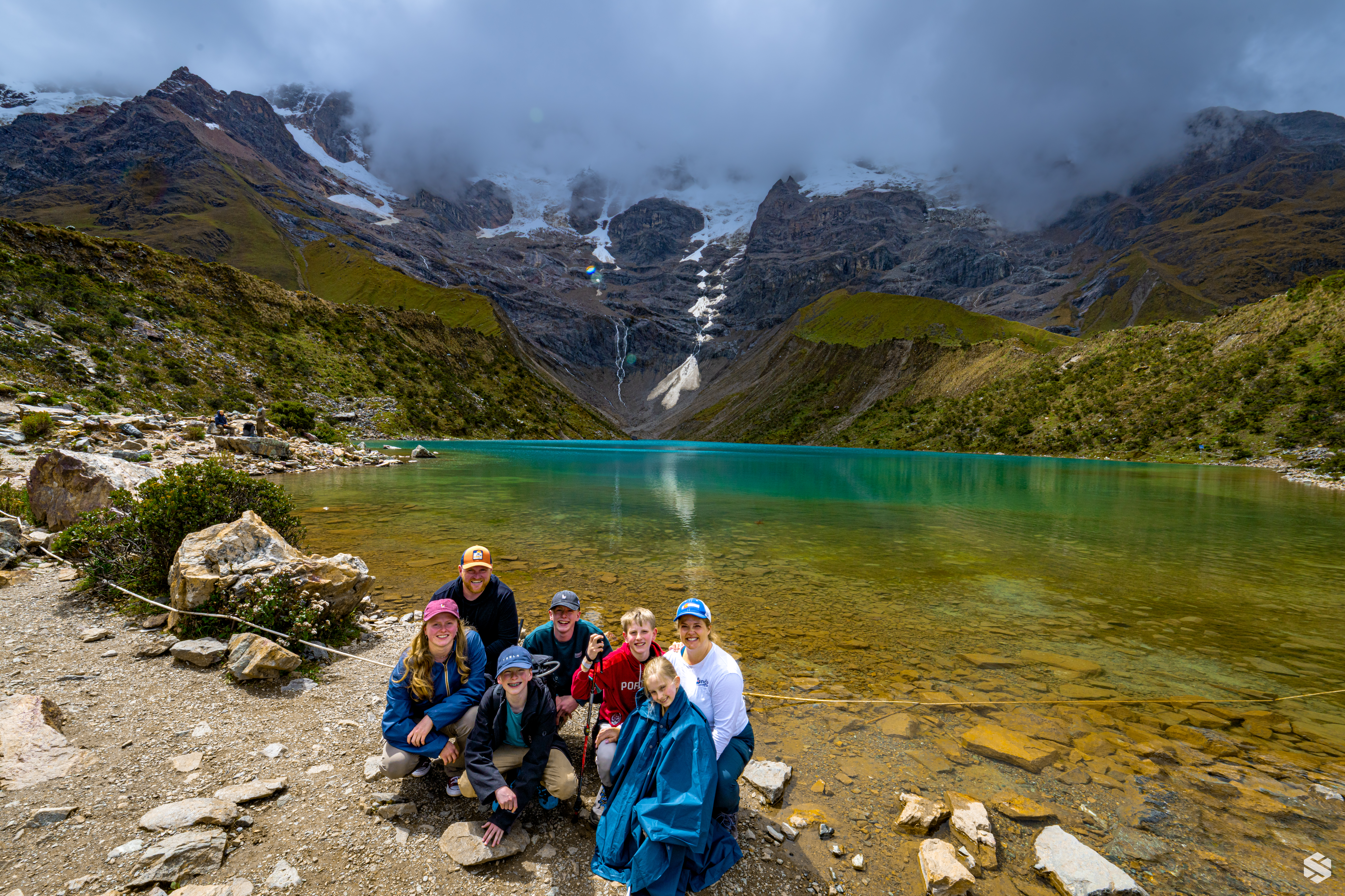Humantay Lake with kids peru