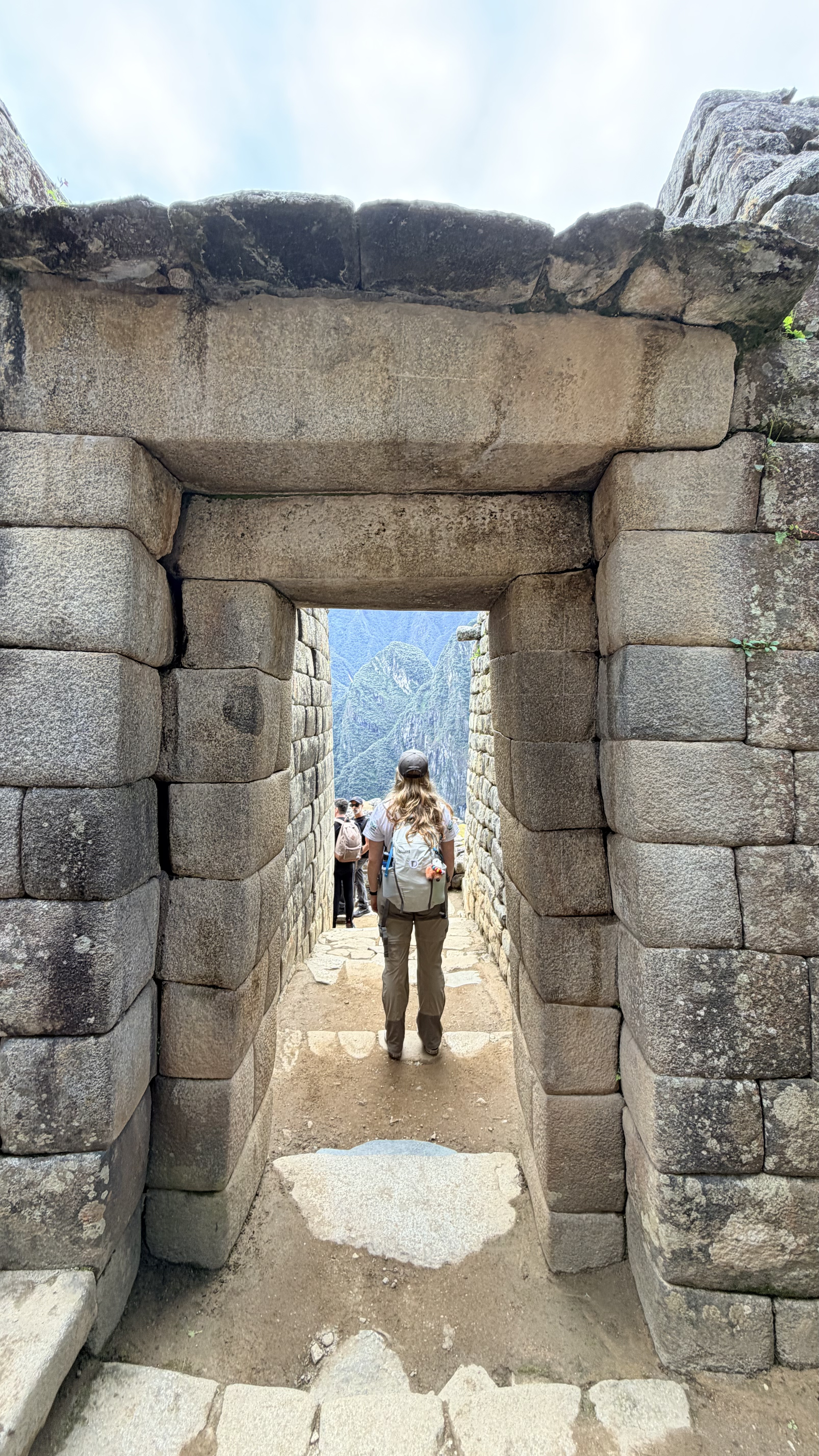 families at the inca trail in peru