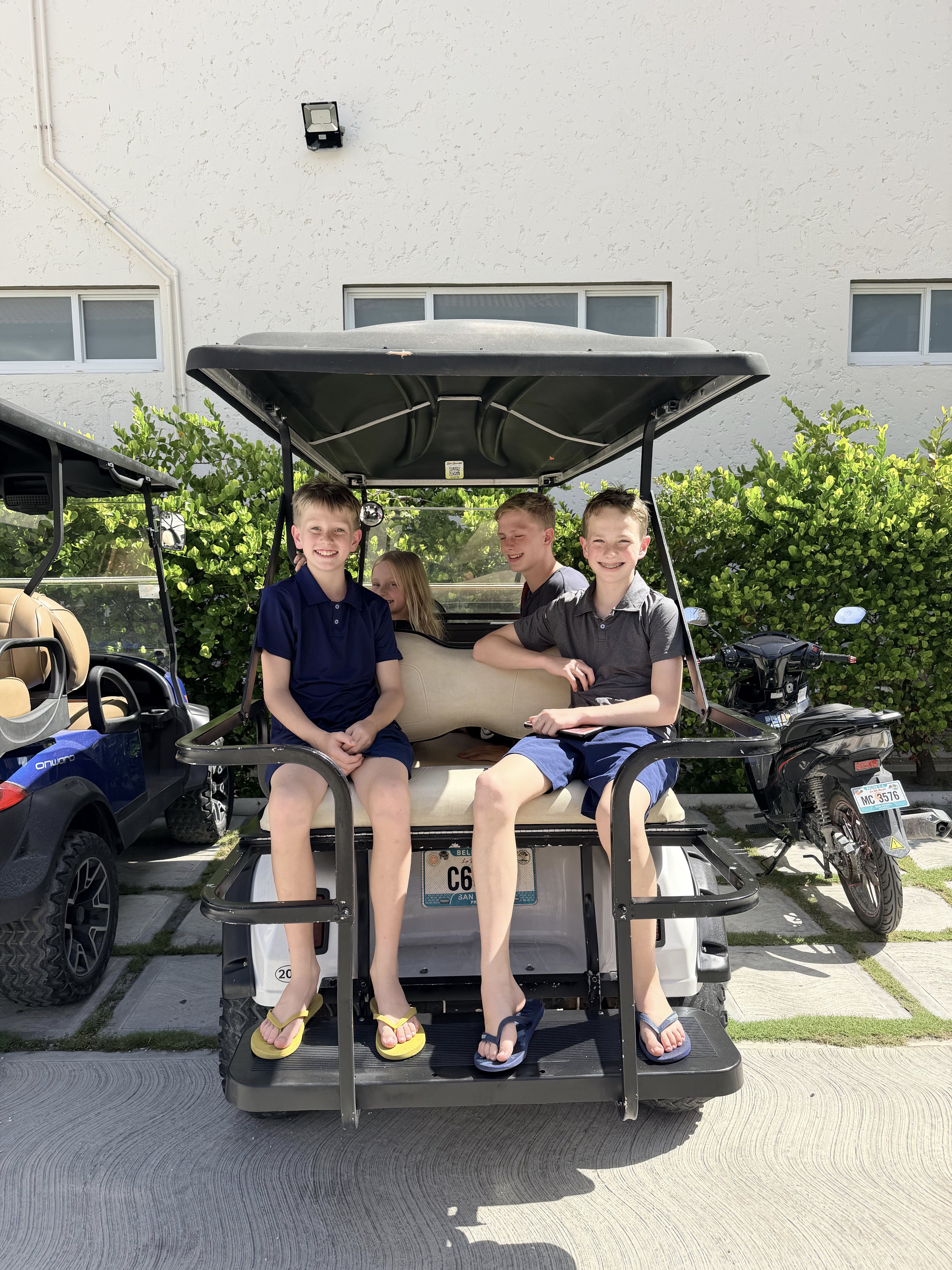 golf Cart rental in Grand Caribe Belize for families